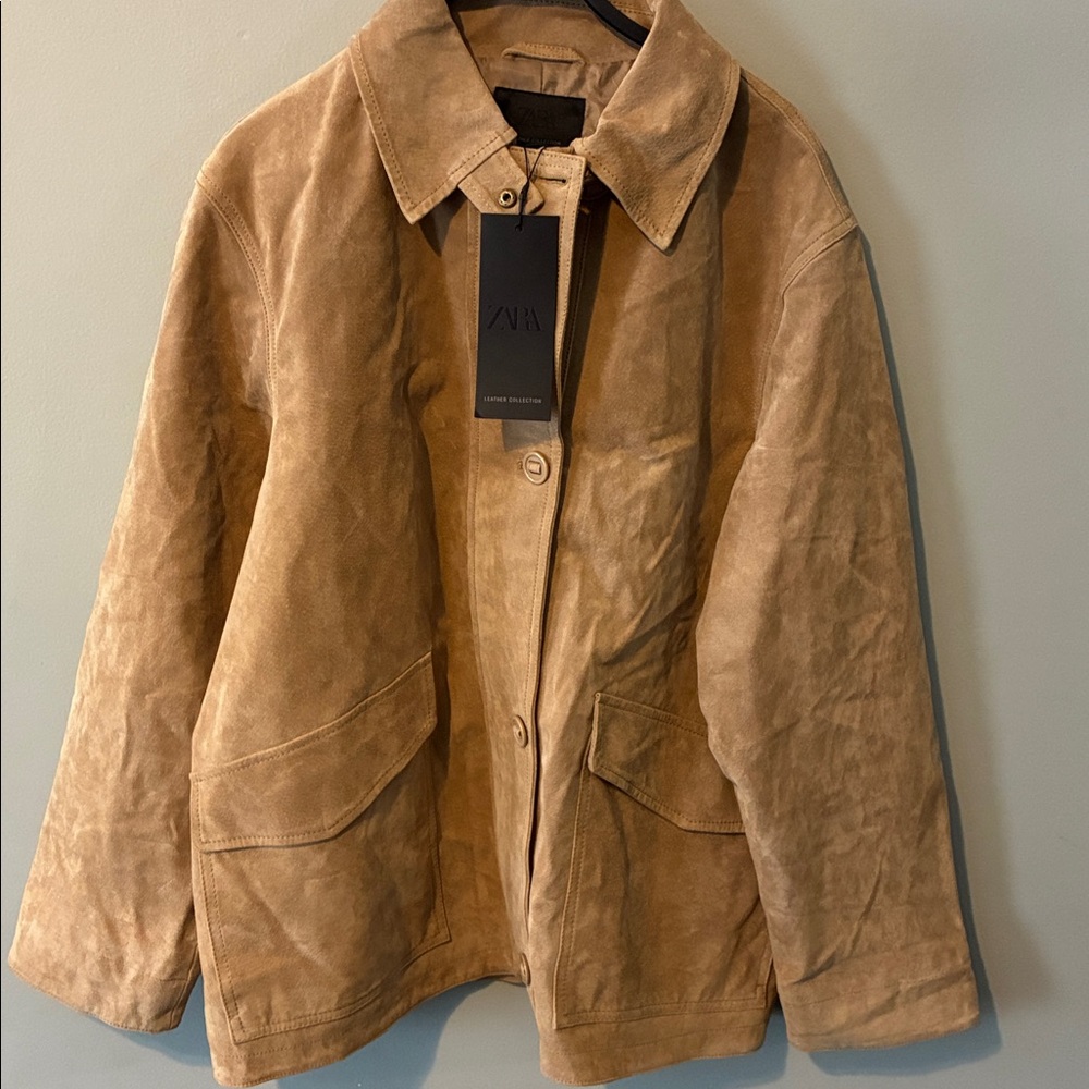 Zara NWT 100% suede leather jacket 4341/701 - Picture 10 of 15